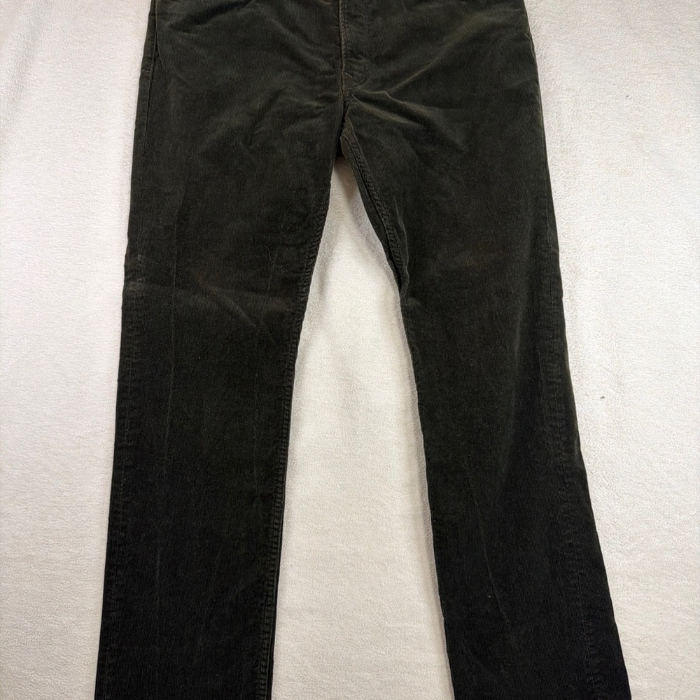 Polo Ralph Lauren Mens 36x32 Olive Green Corduroy Pants 5 Pocket